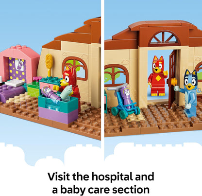 LEGO Bluey School with Rusty and Bluey - Educational Toy w/Kitchen, Cafe, 2 Minifgures & Play Food Accessories - Montessori Set - Birthday Gift for 4+ Year Old Girls & Boys - 11221