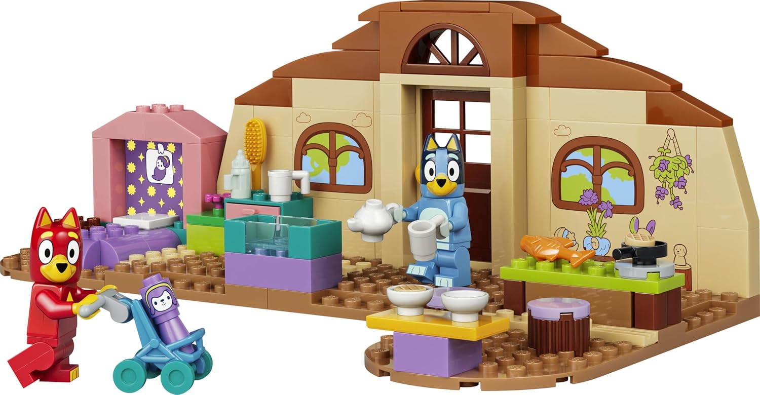 LEGO Bluey School with Rusty and Bluey - Educational Toy w/Kitchen, Cafe, 2 Minifgures & Play Food Accessories - Montessori Set - Birthday Gift for 4+ Year Old Girls & Boys - 11221