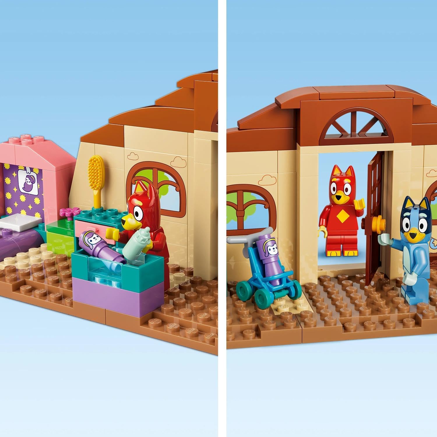 LEGO Bluey School with Rusty and Bluey - Educational Toy w/Kitchen, Cafe, 2 Minifgures & Play Food Accessories - Montessori Set - Birthday Gift for 4+ Year Old Girls & Boys - 11221