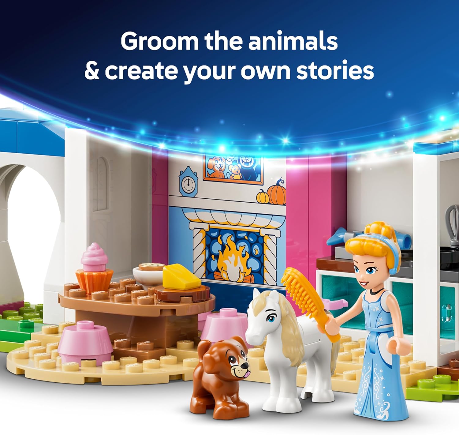 LEGO | Disney Princess Cinderella Animal Friends Castle Toy - Educational Set w/Mini Doll & 4 Animal Figures - Birthday Gift for 4+ Year Old Girls & Fans - 43283