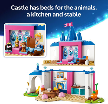 LEGO | Disney Princess Cinderella Animal Friends Castle Toy - Educational Set w/Mini Doll & 4 Animal Figures - Birthday Gift for 4+ Year Old Girls & Fans - 43283