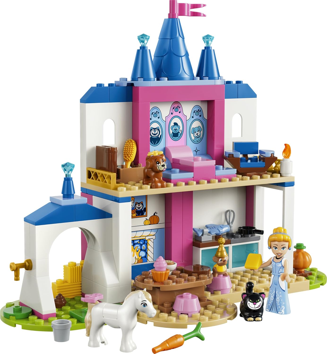 LEGO | Disney Princess Cinderella Animal Friends Castle Toy - Educational Set w/Mini Doll & 4 Animal Figures - Birthday Gift for 4+ Year Old Girls & Fans - 43283