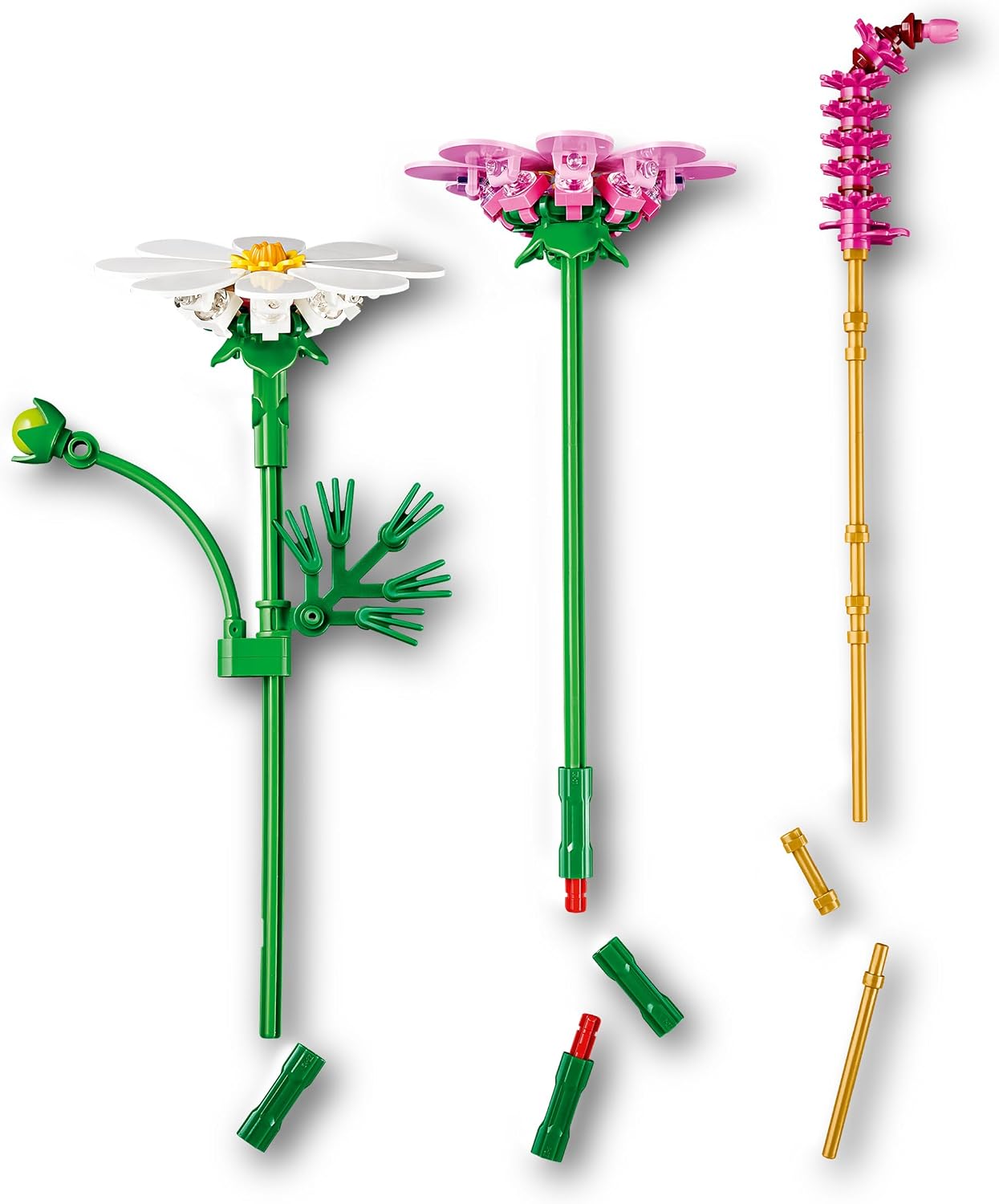 LEGO Botanicals Cosmeabloemen - Kunstbloem Boeket Bouwpakket voor Kinderen met 3 Bloemen en 2 Lampenpoetsersgras Stelen - Kinderkamer Decoratie - Cadeau voor Meisjes vanaf 9 Jaar en Volwassenen 11514
