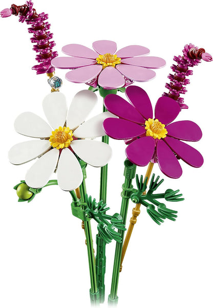 LEGO Botanicals Cosmeabloemen - Kunstbloem Boeket Bouwpakket voor Kinderen met 3 Bloemen en 2 Lampenpoetsersgras Stelen - Kinderkamer Decoratie - Cadeau voor Meisjes vanaf 9 Jaar en Volwassenen 11514