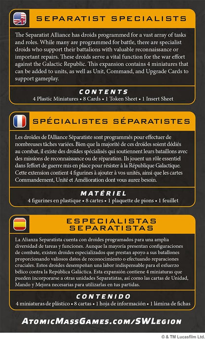 Asmodee | Star Wars: Legion – Separatist Specialists | Miniatures Game | Ages 14+ | 2 Players | 90 Minutes Playing Time