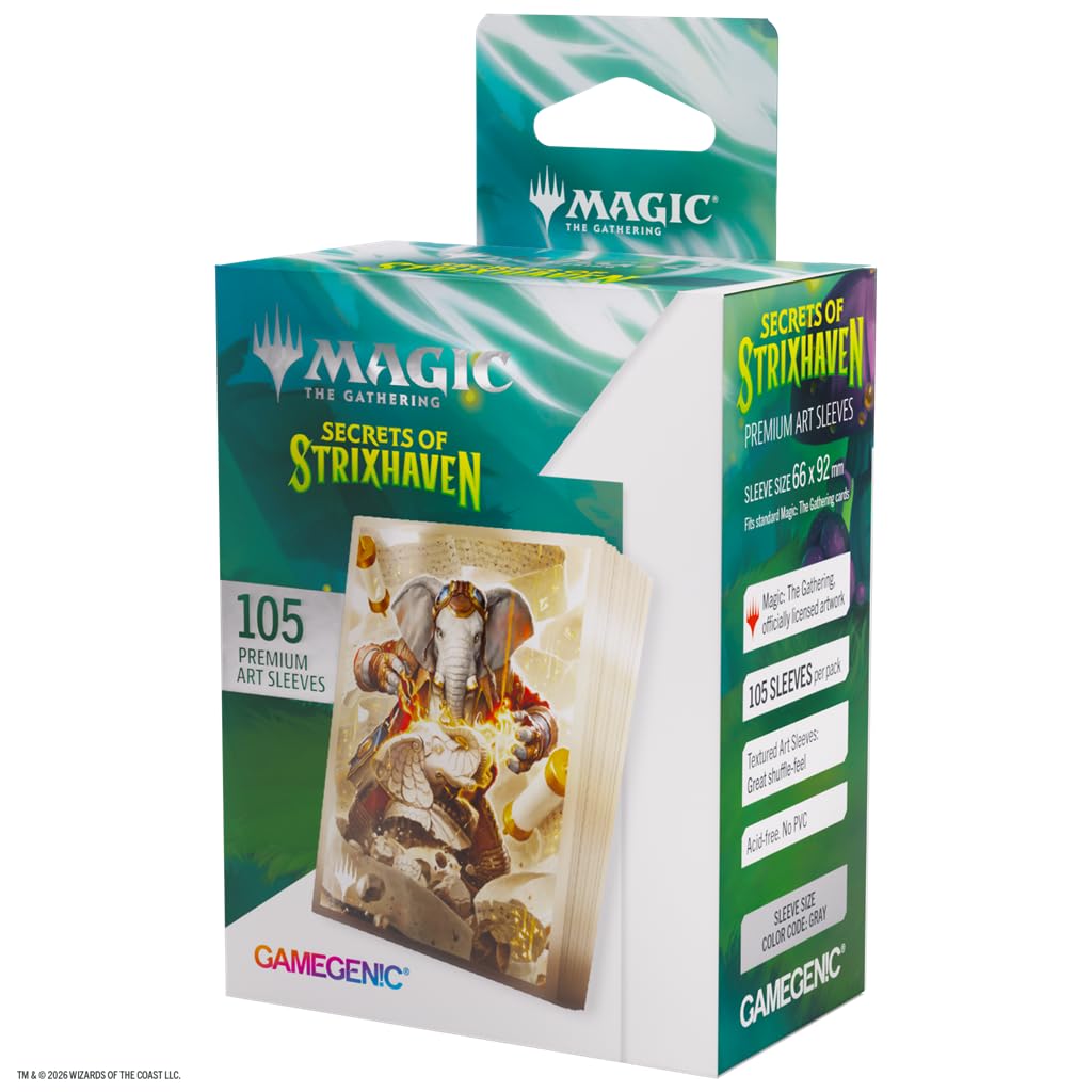 Gamegenic | Magic: The Gathering | Secrets of Strixhaven Premium Art Sleeves - Commander 3 | Trading Card Game Accessory | Ages 13+