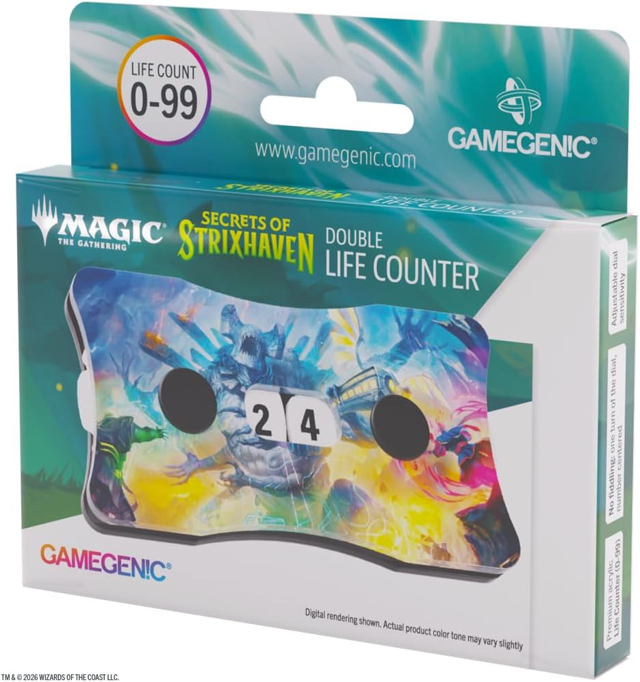 Gamegenic | Magic: The Gathering | Secrets of Strixhaven Double Life Counter - Fight Scene 1 | Trading Card Game Accessory | Ages 13+