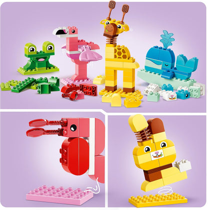 LEGO DUPLO Dierenbouwspel Bouwpakket voor Kinderen met Figuren en Kaarten - Educatief Speelgoed - Vormen en Kleuren Sorteren - Cadeau voor Jongens en Meisjes vanaf 3 Jaar - 10472