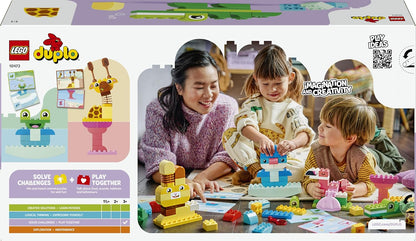 LEGO DUPLO Dierenbouwspel Bouwpakket voor Kinderen met Figuren en Kaarten - Educatief Speelgoed - Vormen en Kleuren Sorteren - Cadeau voor Jongens en Meisjes vanaf 3 Jaar - 10472