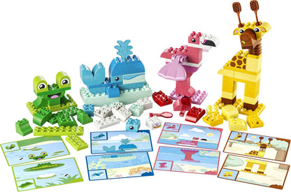 LEGO DUPLO Dierenbouwspel Bouwpakket voor Kinderen met Figuren en Kaarten - Educatief Speelgoed - Vormen en Kleuren Sorteren - Cadeau voor Jongens en Meisjes vanaf 3 Jaar - 10472