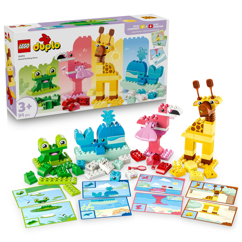 LEGO DUPLO Dierenbouwspel Bouwpakket voor Kinderen met Figuren en Kaarten - Educatief Speelgoed - Vormen en Kleuren Sorteren - Cadeau voor Jongens en Meisjes vanaf 3 Jaar - 10472