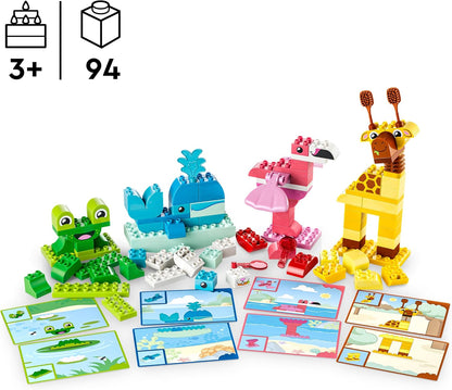 LEGO DUPLO Dierenbouwspel Bouwpakket voor Kinderen met Figuren en Kaarten - Educatief Speelgoed - Vormen en Kleuren Sorteren - Cadeau voor Jongens en Meisjes vanaf 3 Jaar - 10472