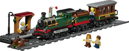 LEGO City Vintage Steam Train Toy - STEM Model Kit - Set w/Station, Track, Cab Controls, Stop Signal & 5 Minifigures - Birthday Gift for 7+ Year Old Boys - 60511