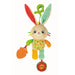 Clementoni Baby Easy-Peasy Soft Bunny Travel Plush Toy for Kids 0+ Months, Rustling Rattle with Crunchy Pendant, Pushchair and Car Clip, Machine Washable, 17622