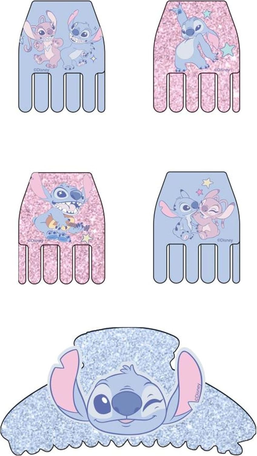 Disney Classics Stitch Hair Comb Set | Lilo & Stitch Glitter Kids Accessories