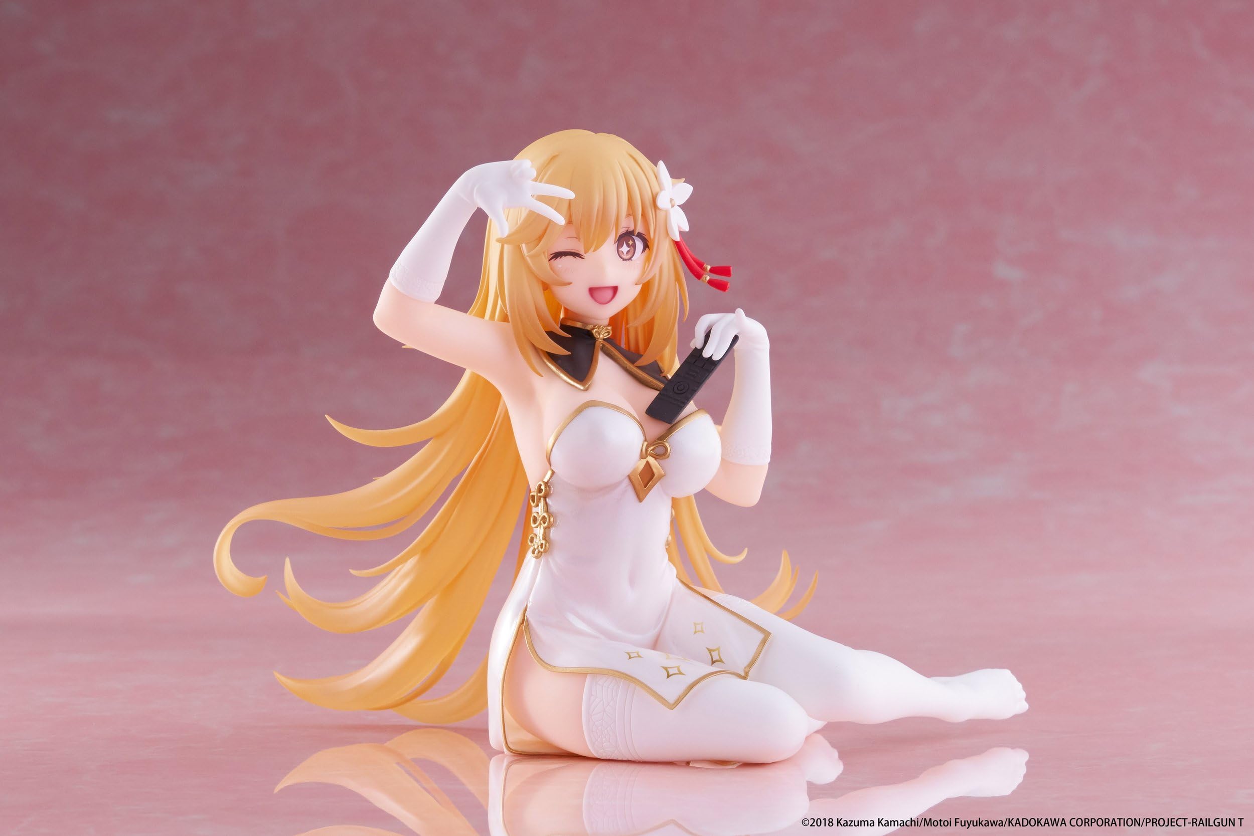 A Certain Scientific Railgun - Statua in PVC da tavolo, carina statuetta Misaki Shokuho vestito cinese, versione 13 cm