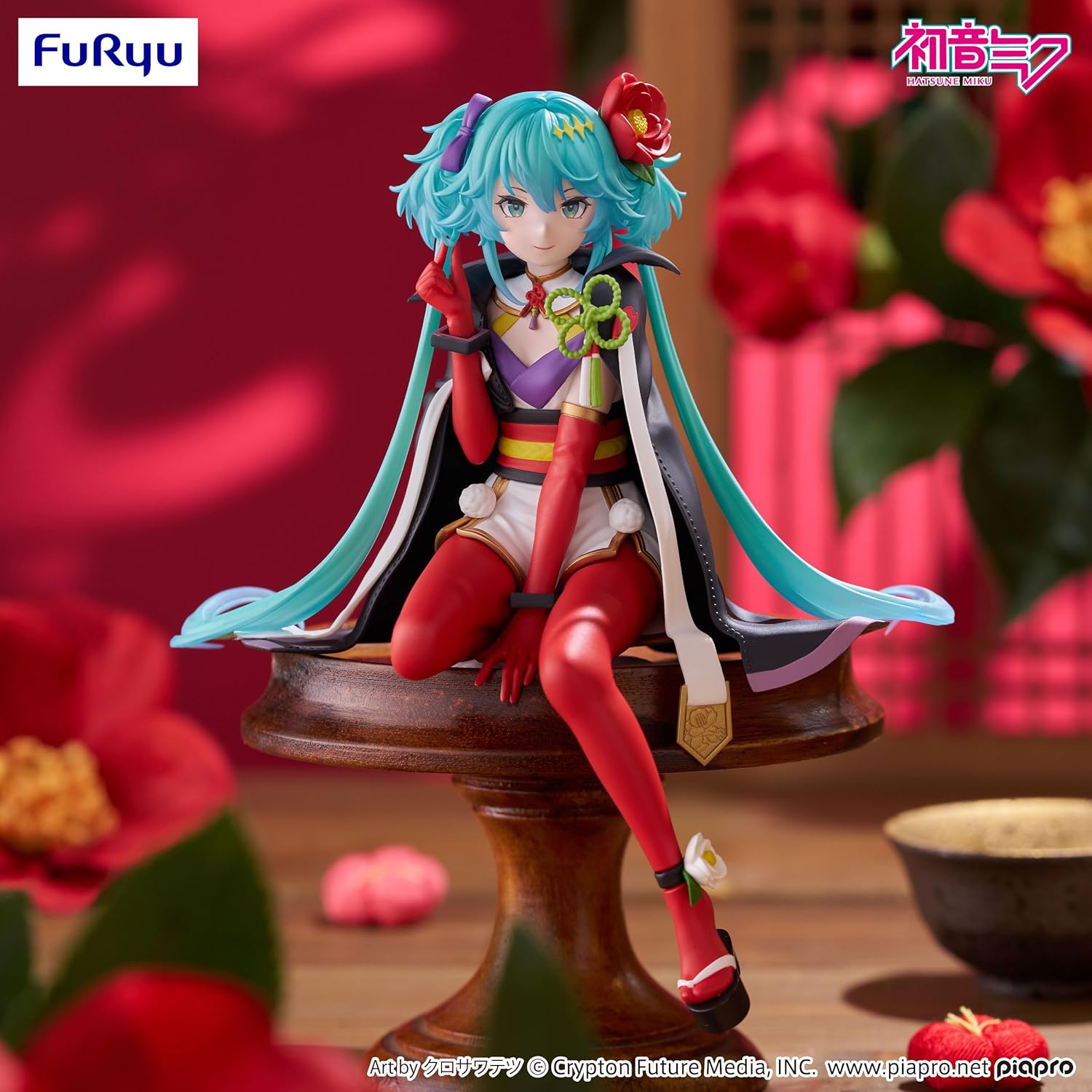 Furyu Corporation-Hatsune Miku Noodle Stopper Figure -Flower Fairy Camellia