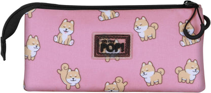 Oh My Pop Shiba-Astuccio Triplo, Rosa, 23 x 11 cm