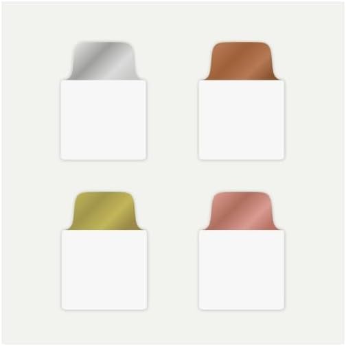 Avery Italia 74785 Indici Segna Pagina Adesivi 25,4x38, 1mm, 40 Indici, 4 Fantasie Metalliche