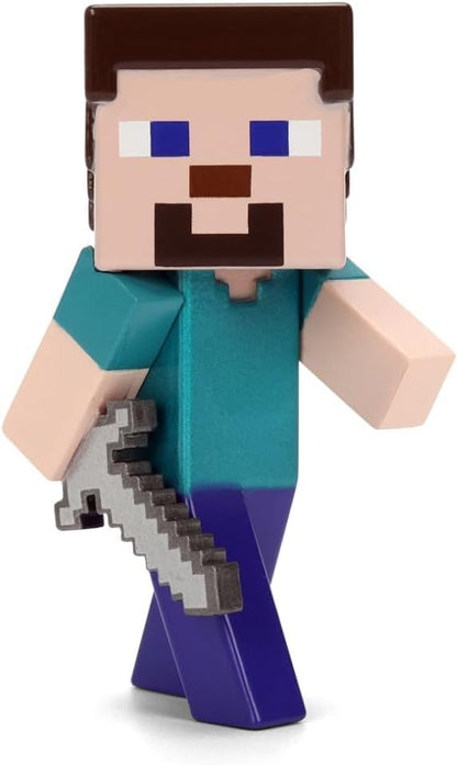 Jada Toys Minecraft Figur (1 Stück) - 1 von 4 Sammelfiguren aus Metall (Steve, Alex, Skelett, Dorfbewohner) für Fans und Kinder ab 8 Jahre, Auswahl per Zufallslos, 6,5 cm, Welle 4