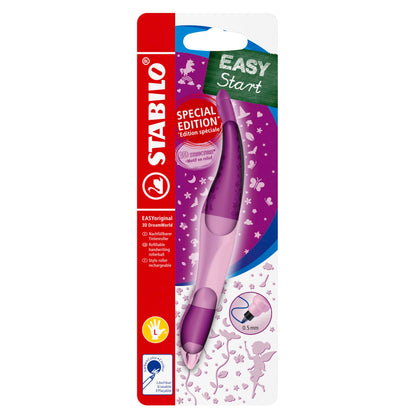 STABILO - Ergonomische rollerball voor linkshandigen - EASYoriginal 3D DreamWorld - Incl Inktpatroon - Roze - Blister