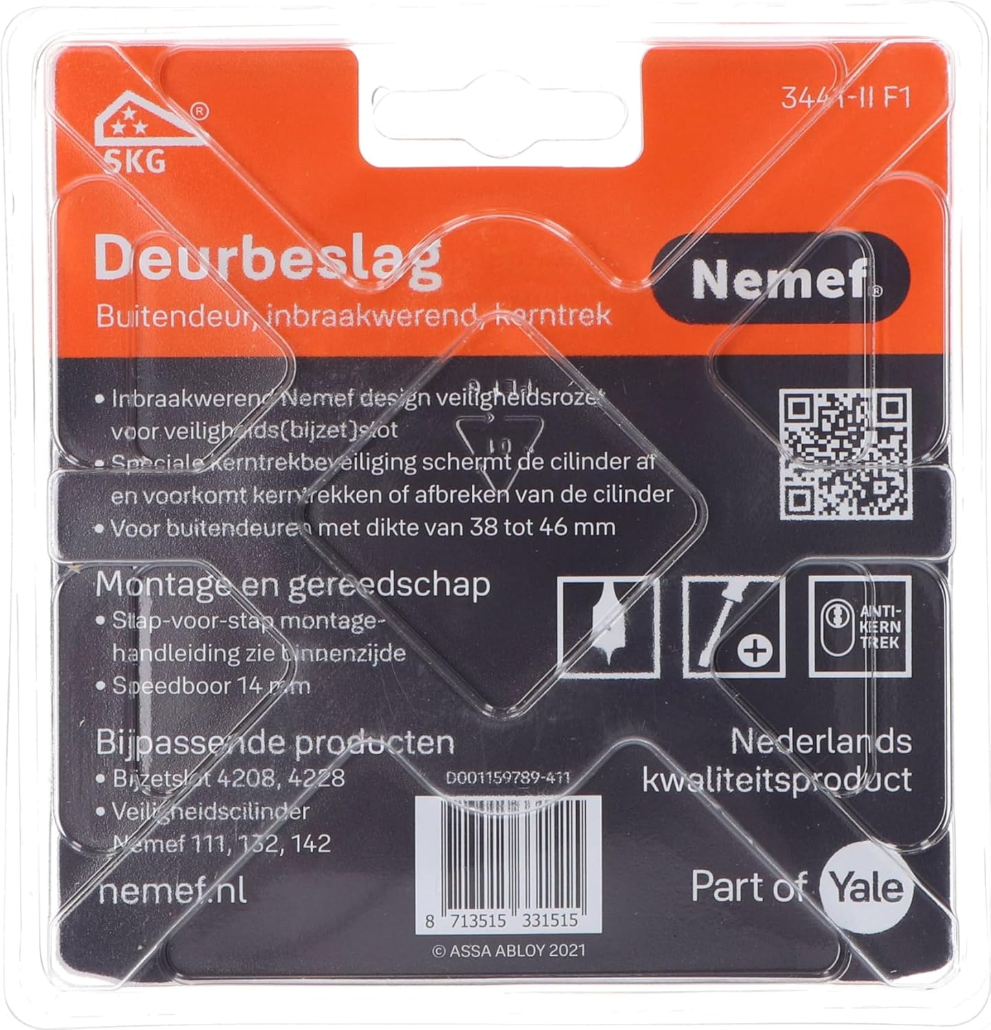 Nemef - Deurbeslag - Buitendeur - Inbraakwerend -Kerntrek