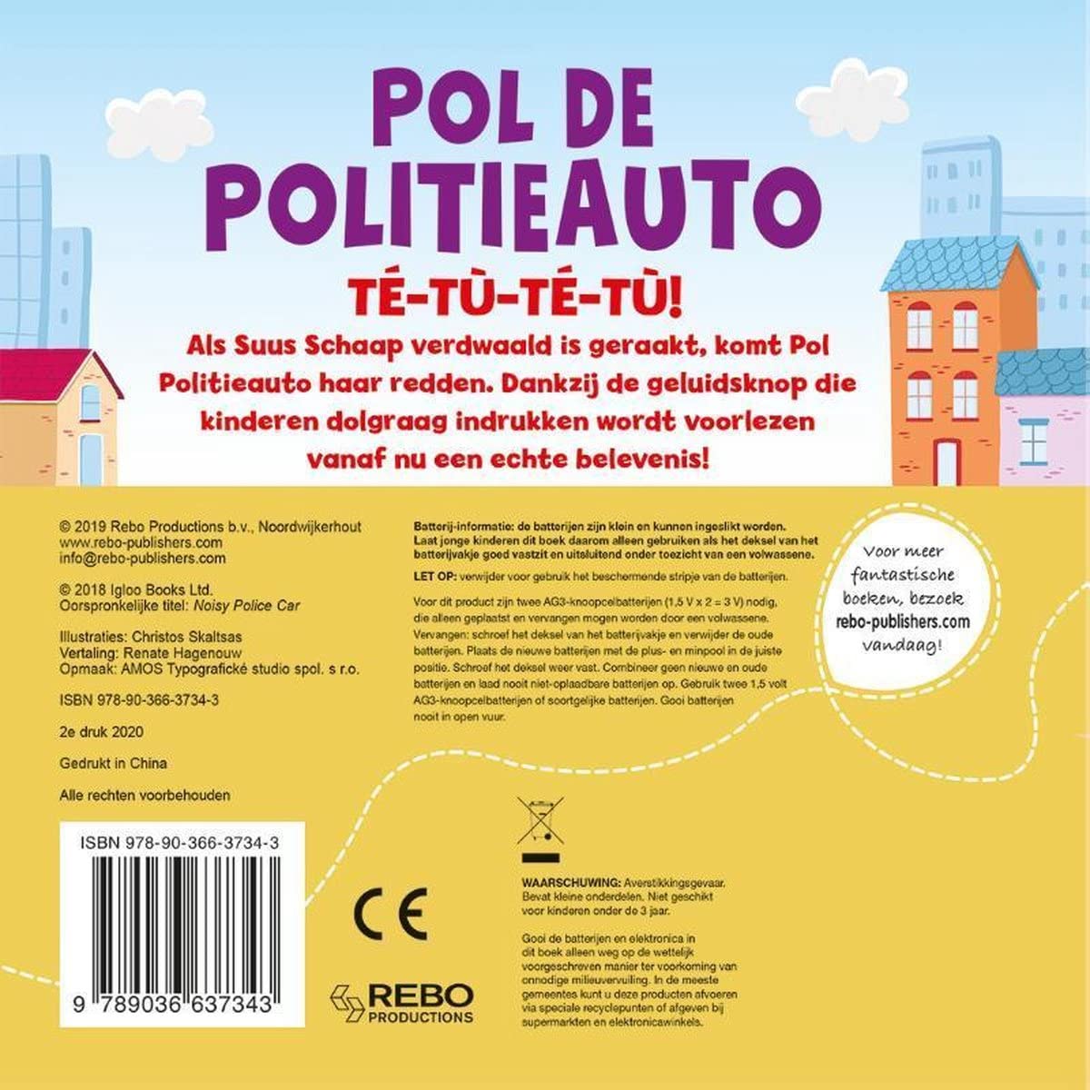 Geluidenboek Pol de Politieauto met Geluidsknop