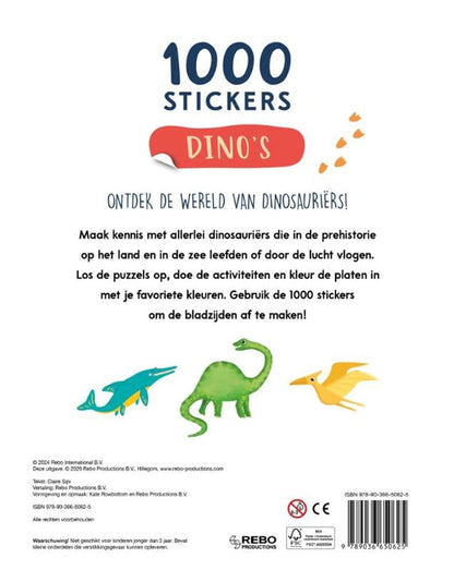 Dino's - 1000 stickers: Funtastische activiteiten