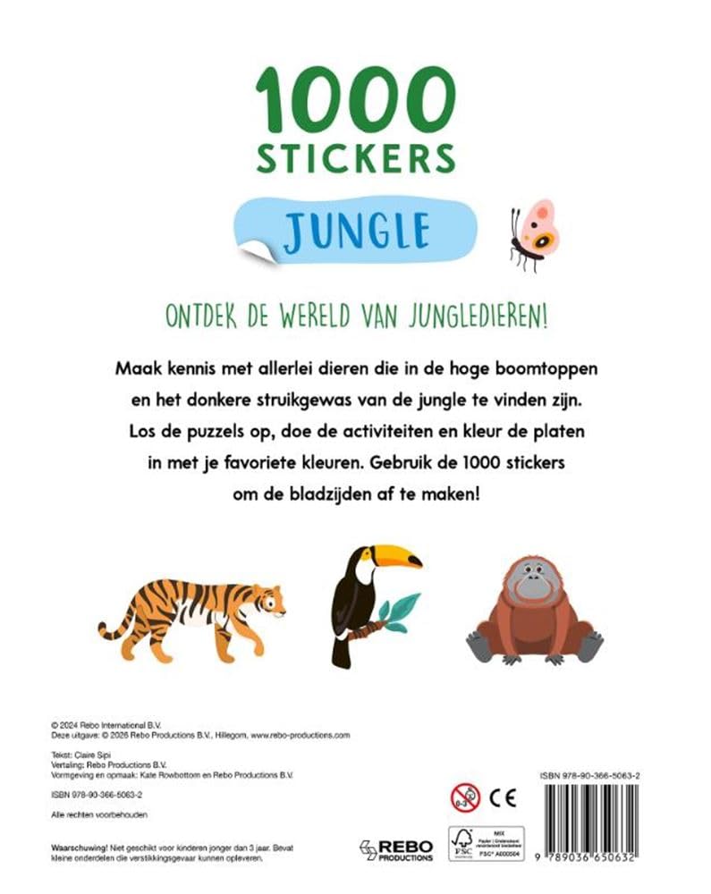 Doeboek Jungle - 1000 Stickers