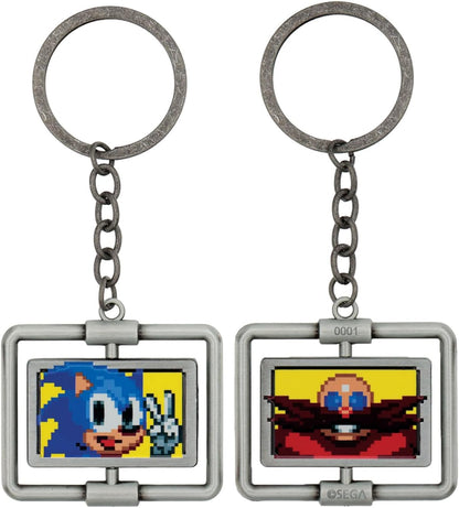 FaNaTtik Sonic the Hedgehog - Portachiavi rotante in metallo, edizione limitata 9.995, numerato singolarmente, da collezione con licenza ufficiale
