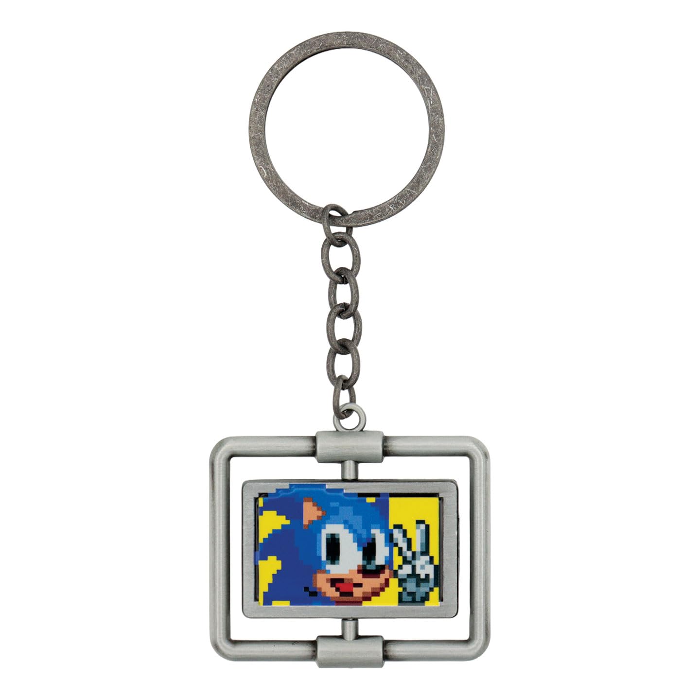 FaNaTtik Sonic the Hedgehog - Portachiavi rotante in metallo, edizione limitata 9.995, numerato singolarmente, da collezione con licenza ufficiale