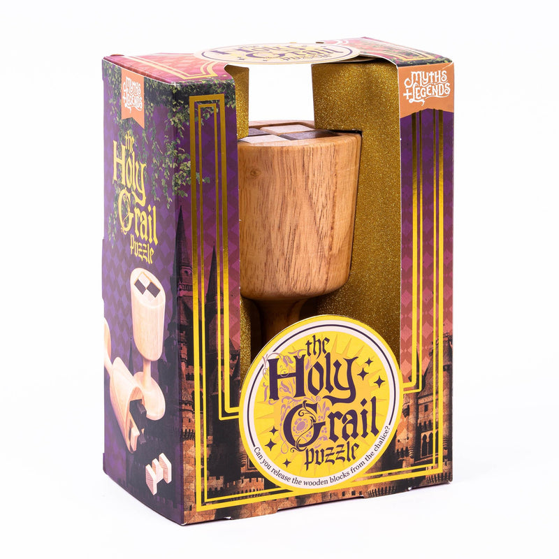 Professor Puzzle Myths & Legends Holy Grail Puzzle | Wooden Brainteaser Inspired by European Myth | Unlock the Chalice Blocks | Mechanical Jigsaw for Adults & Teens | Gift for Puzzle and History Fans