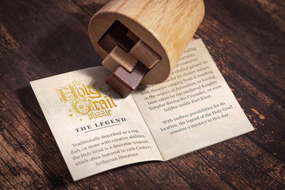 Professor Puzzle Myths & Legends Holy Grail Puzzle | Wooden Brainteaser Inspired by European Myth | Unlock the Chalice Blocks | Mechanical Jigsaw for Adults & Teens | Gift for Puzzle and History Fans