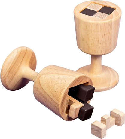 Professor Puzzle Myths & Legends Holy Grail Puzzle | Wooden Brainteaser Inspired by European Myth | Unlock the Chalice Blocks | Mechanical Jigsaw for Adults & Teens | Gift for Puzzle and History Fans