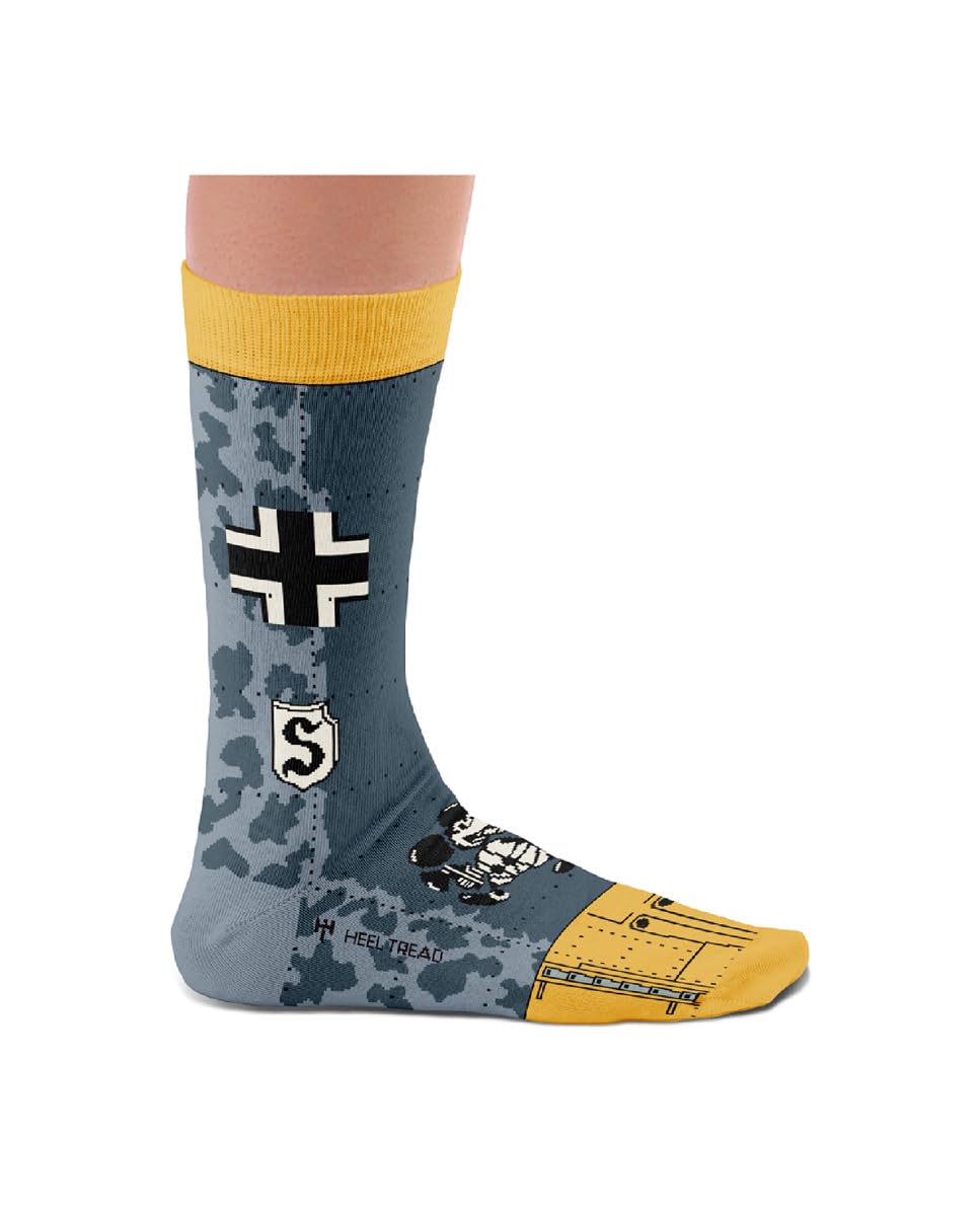 BF109 Galland Edition – Cotton Socks with WWII Fighter Aircraft Design, Gift Idea for Aviation Enthusiasts, Size 7½–11½