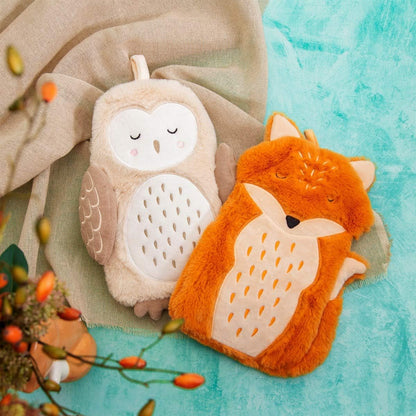 Sass & Belle Finley Fox Hot Water Bottle with Cover – Super Soft and Cosy, Ideal for Adults & Kids – Hot Water Bottle with Cover UK – Cute Winter Gift