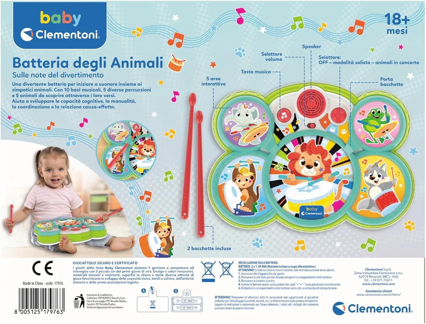 Clementoni: Batteria Degli Animali