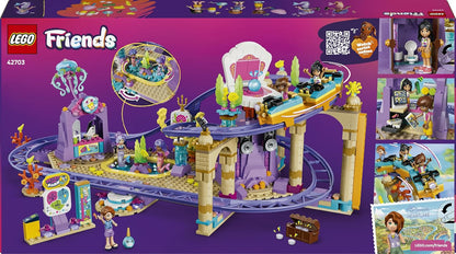 LEGO Friends Zeemeerminnenachtbaan Speelgoed voor Kinderen vanaf 8 Jaar - Bouwpakket met 5 Poppetjes, Bubbeltheekraam, Schelpenpodium en Zwembad - Cadeau voor Meisjes en Jongens - 42703