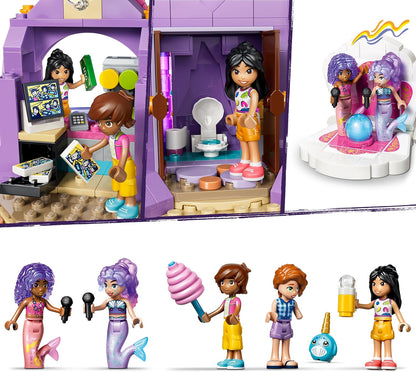 LEGO Friends Zeemeerminnenachtbaan Speelgoed voor Kinderen vanaf 8 Jaar - Bouwpakket met 5 Poppetjes, Bubbeltheekraam, Schelpenpodium en Zwembad - Cadeau voor Meisjes en Jongens - 42703