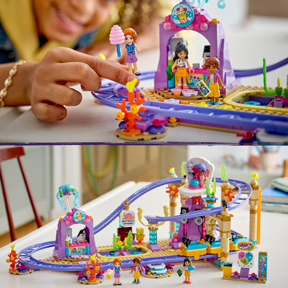 LEGO Friends Zeemeerminnenachtbaan Speelgoed voor Kinderen vanaf 8 Jaar - Bouwpakket met 5 Poppetjes, Bubbeltheekraam, Schelpenpodium en Zwembad - Cadeau voor Meisjes en Jongens - 42703