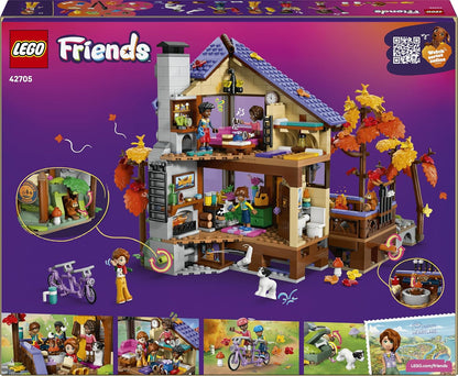 LEGO Friends Gezellige Boshut in de Herfst Bouwpakket voor Kinderen Vanaf 9 Jaar met 4 Poppenhuis Poppetjes en Speelgoed Dieren Figuren van Hond en Eekhoorn - Cadeau voor Meisjes en Jongens 42705