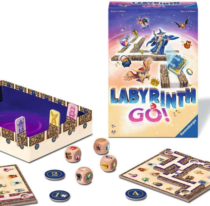 Ravensburger familiespel 24699 - Labyrinth Go! - Bordspel voor 1 tot 4 personen, bordspel voor kinderen van 7 jaar en ouder
