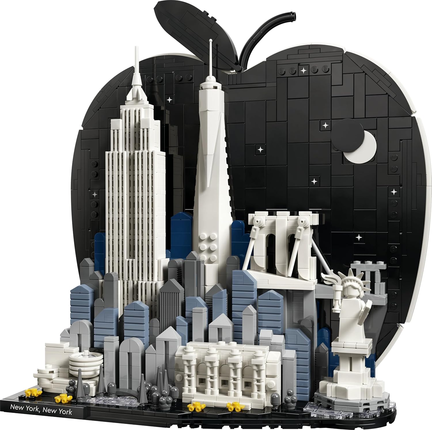 LEGO Architecture New York City – The Big Apple Bouwpakket voor Volwassenen met Bezienswaardigheden incl. Empire State Building en Brooklyn Bridge - Woondecoratie of Kantoor Decoratie - Cadeau 21066