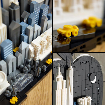 LEGO Architecture New York City – The Big Apple Bouwpakket voor Volwassenen met Bezienswaardigheden incl. Empire State Building en Brooklyn Bridge - Woondecoratie of Kantoor Decoratie - Cadeau 21066