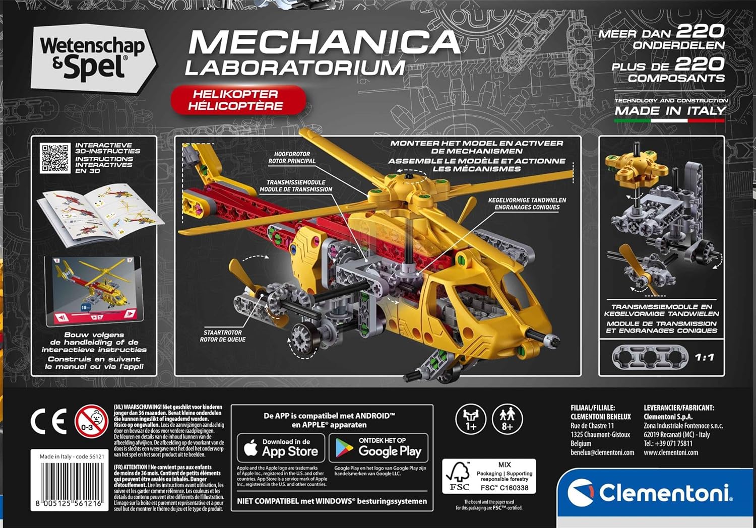 Clementoni Wetenschap & Spel Helikopter - 220+ dlg.
