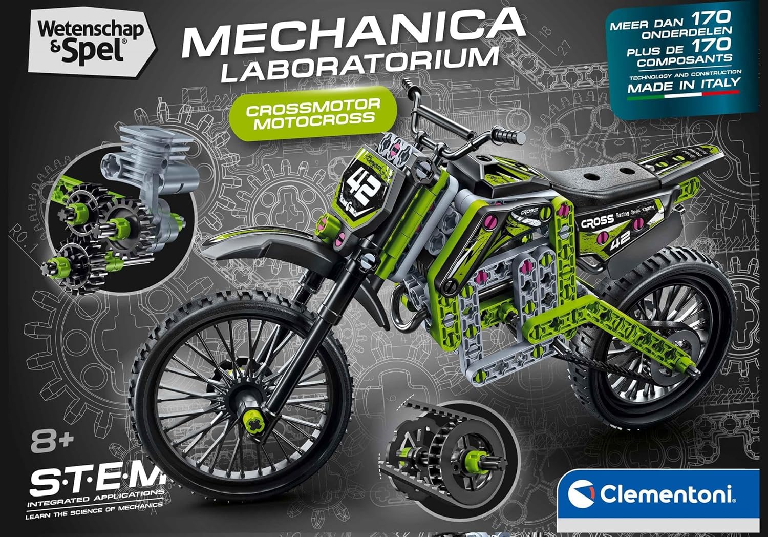Clementoni Wetenschap & Spel Crossmotor - 170+ dlg.