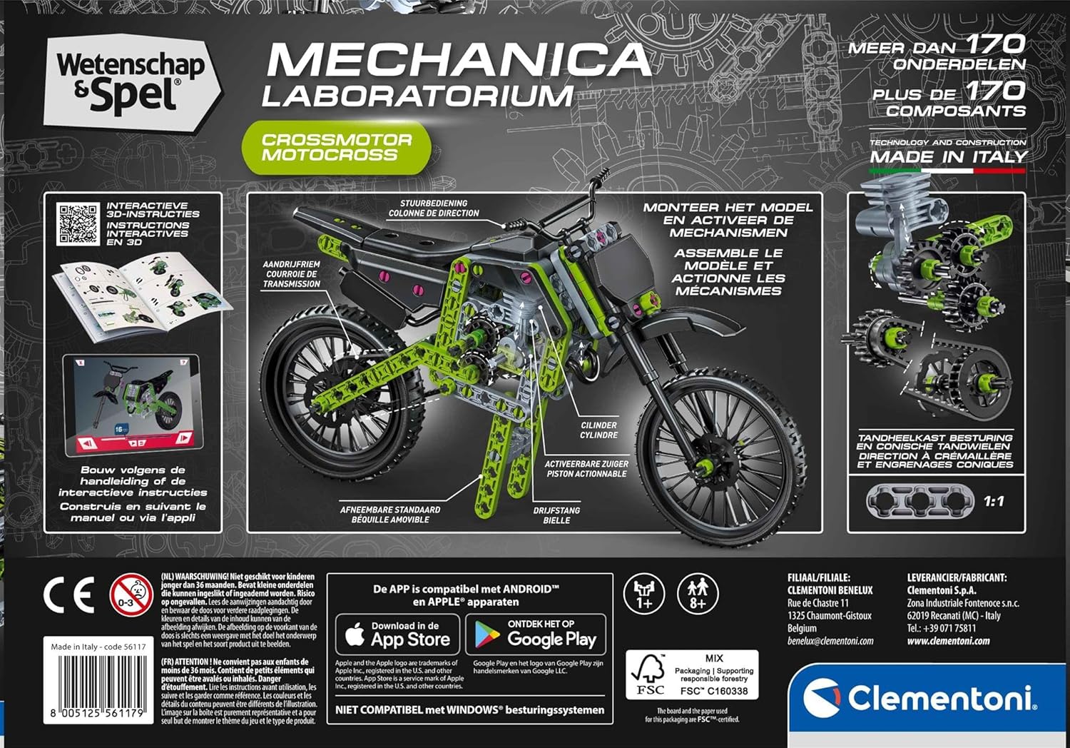 Clementoni Wetenschap & Spel Crossmotor - 170+ dlg.