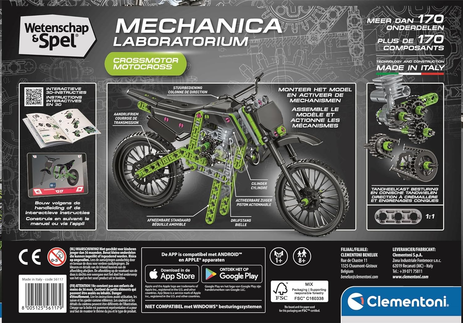 Clementoni Wetenschap & Spel Crossmotor - 170+ dlg.