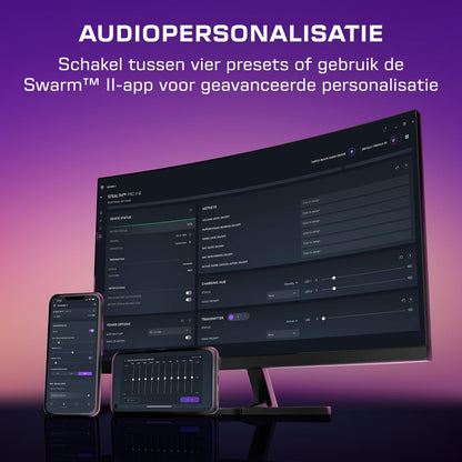 Turtle Beach Stealth Pro II Zwart Premium draadloze gamingheadset voor Xbox Series X en S, PS5, PS4 en PC met G Dolby Atmos ruimtelijke audio, actieve ruisonderdrukking en CrossPlay 2.0 multiplatform