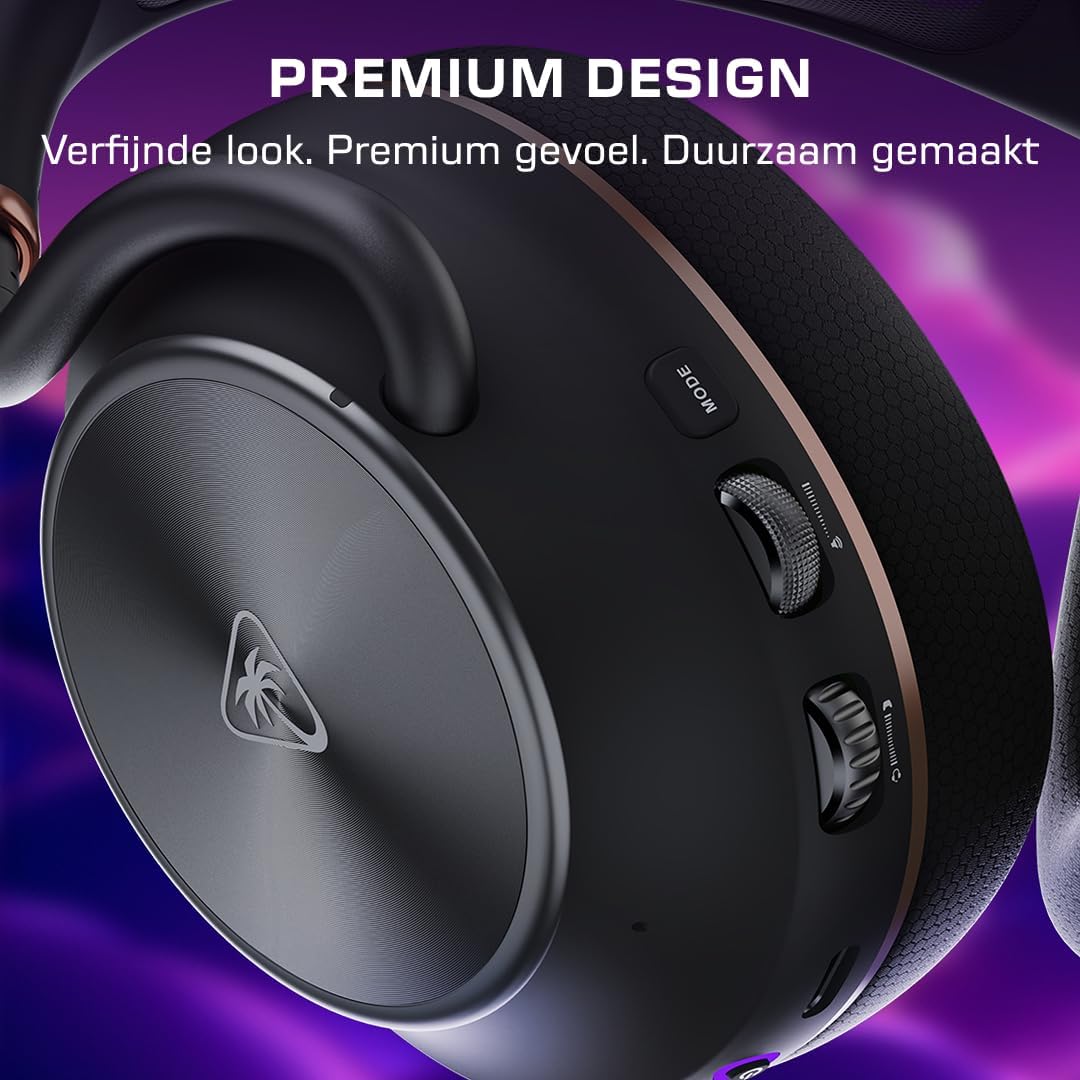 Turtle Beach Stealth Pro II Zwart Premium draadloze gamingheadset voor PC, PS5 en PS4 met G Dolby Atmos ruimtelijke audio, actieve ruisonderdrukking en CrossPlay 2.0 multiplatform